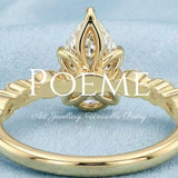 [Reverie] Pear Cut Solitaire With Hidden Flower