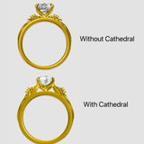 [Love In Bloom] Engagement Ring, With Cathedral