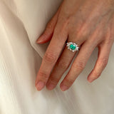 [Flourish] Emerald Engagement Ring