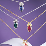 Sapphire Necklace: Midnight Blue