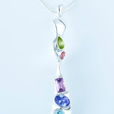 Venus necklace with natural gemstones