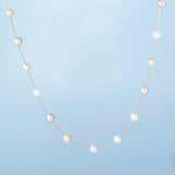 Pearl necklace, yellow gold