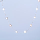 Pearl choker, white gold