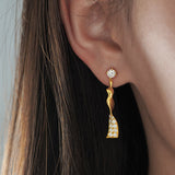 Dainty Venus Earrings, Gold Vermeil