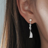 Dainty Venus Earrings, Sterling Silver
