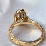[Harmonia] Champagne Diamond Engagement Ring, With Tulip Gallery
