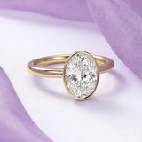 [Flora] Bezel Set Diamond With Hidden Flower