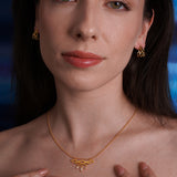 Ocean Wave Earrings, Gold Vermeil