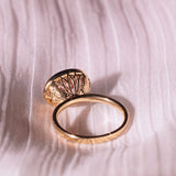 Bespoke Morganite Ring, 18k Gold Butterfly Setting