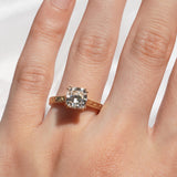 [Cushion-Cut Cornelia] Vintage Inspired 2ct Diamond Ring With Hand Engraving
