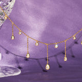 Raindrop Necklace, Gold Vermeil