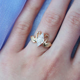 [Swan Oath] Kite-Cut Diamond Ring