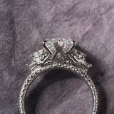 Bespoke [Dragon] Engagement Ring With a 4ct Lab Diamond