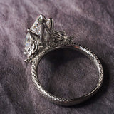 Bespoke [Dragon] Engagement Ring With a 4ct Lab Diamond