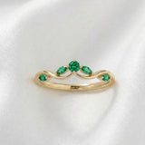 [Spring] Emerald Wedding Band