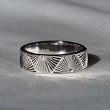 [The Unfolding] Men's Hand-Engraved Wedding Band