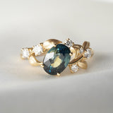 [Enchanted Woodland] 2ct Parti Sapphire Engagement Ring