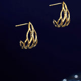 Ocean wave earrings