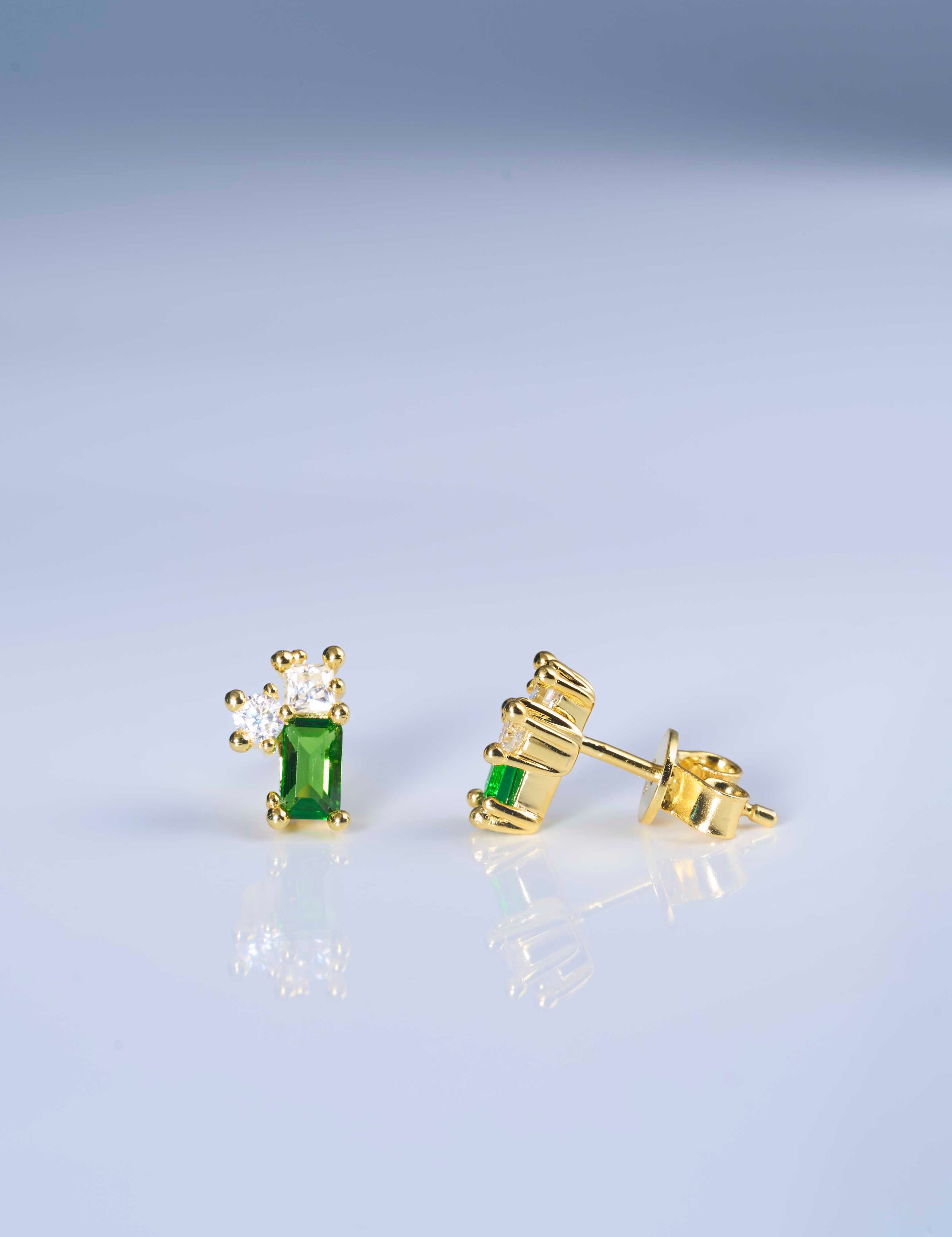 Gold Vermeil Abundance Stud Earrings Classic Statement Studs