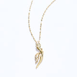 Guardian Angel Necklace, Solid Gold