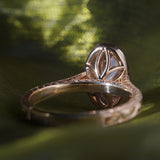 [Harmonia] Champagne Diamond Engagement Ring, With Tulip Gallery