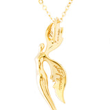 Guardian Angel Necklace, Gold Vermeil