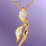 Guardian Angel Necklace, Gold Vermeil