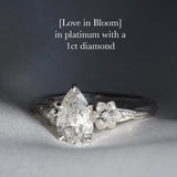 [Love In Bloom] Hand Engraved Floral Engagement Ring