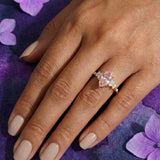 [Golden Hour] Pink Diamond Cluster Ring