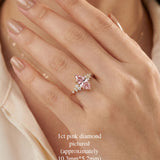 [Golden Hour] Pink Diamond Cluster Ring