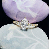 [Reverie] Pear Cut Solitaire With Hidden Flower