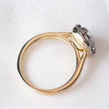 [Georgian Era] Old Mine Cut Diamond Ring, Collet Setting