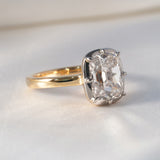 [Georgian Era] Old Mine Cut Diamond Ring, Collet Setting