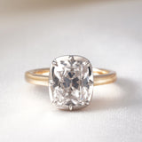[Georgian Era] Old Mine Cut Diamond Ring, Collet Setting