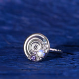 Ripple Ring, Sterling Silver With Natural Gemstones