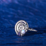 Ripple Ring, Sterling Silver With Natural Gemstones