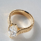 [Leila] 2.5ct Diamond Engagement Ring, With Persian Hand Engraving