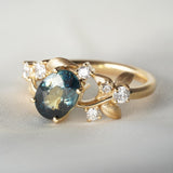 [Enchanted Woodland] 2ct Parti Sapphire Engagement Ring