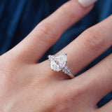 [Starlit] Engagement Ring, Hand-Engraved Bridge