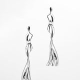 Venus earrings, 14K white gold
