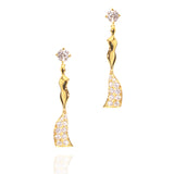 Dainty Venus Earrings, Gold Vermeil