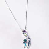 Guardian Angel necklace with gemstones